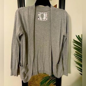 Lightweight sweater, Justice brand, grey, medium